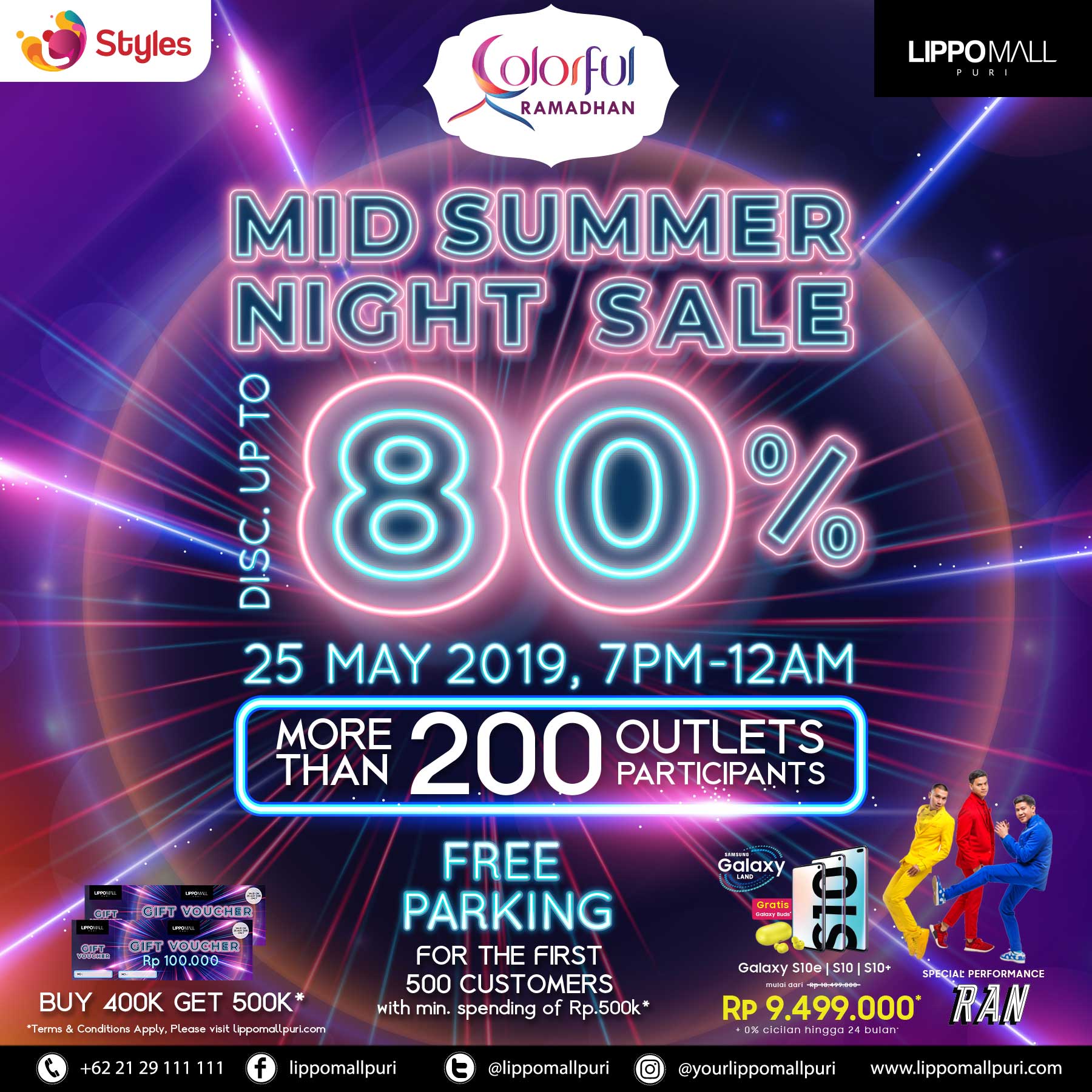 Mid Summer night sale 80% in lippo mall puri st. moritz